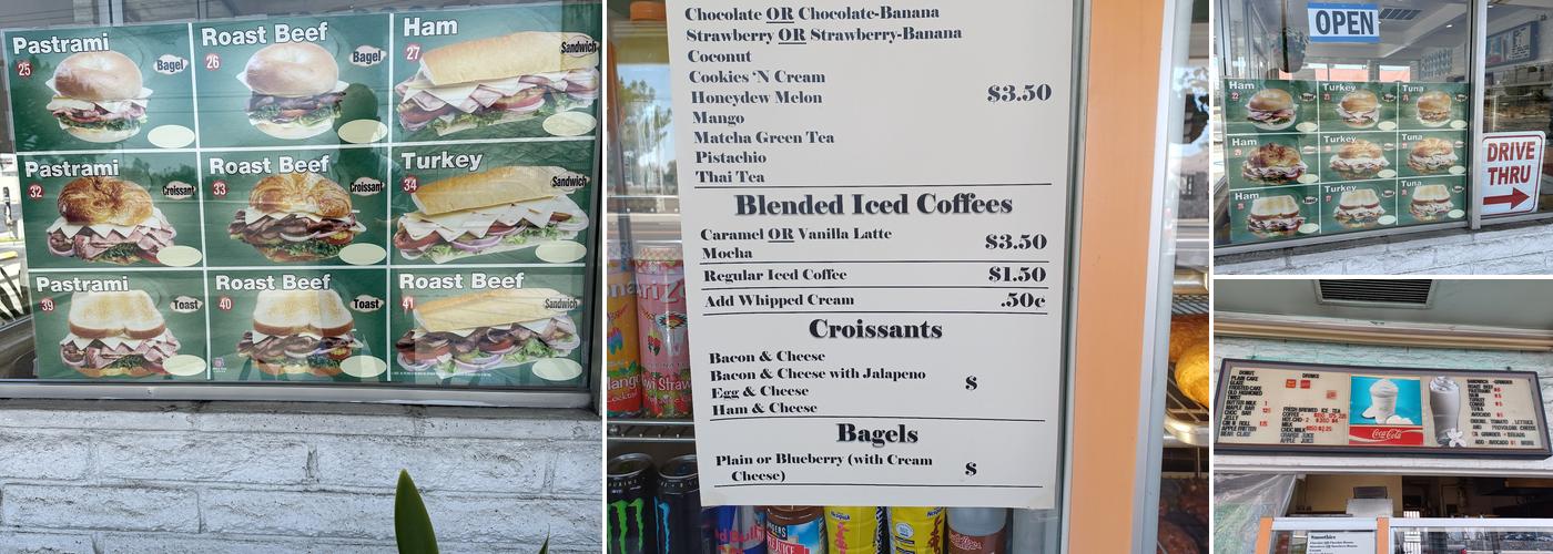 Donut Hut Menu