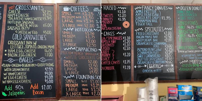 Manna Donuts Menu