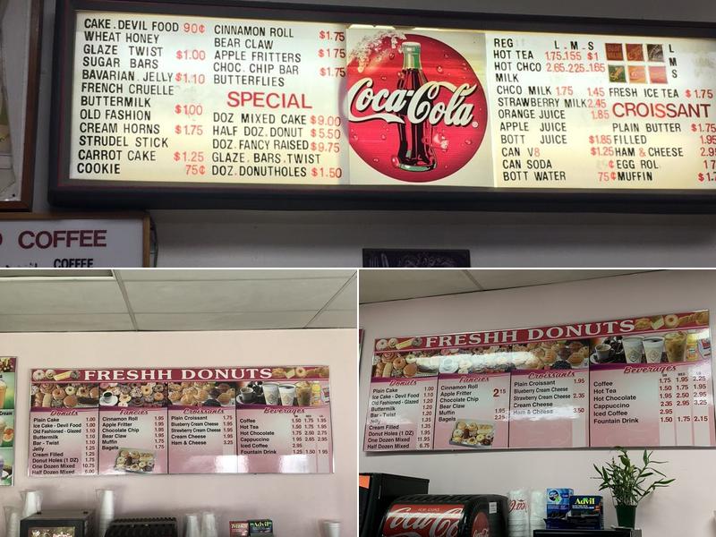 Freshh Donuts Menu