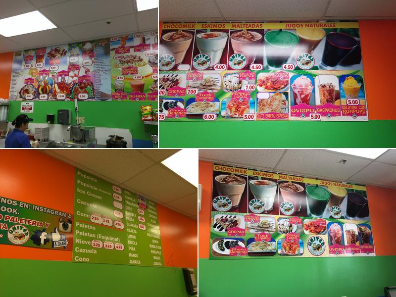 United Ice Cream Menu