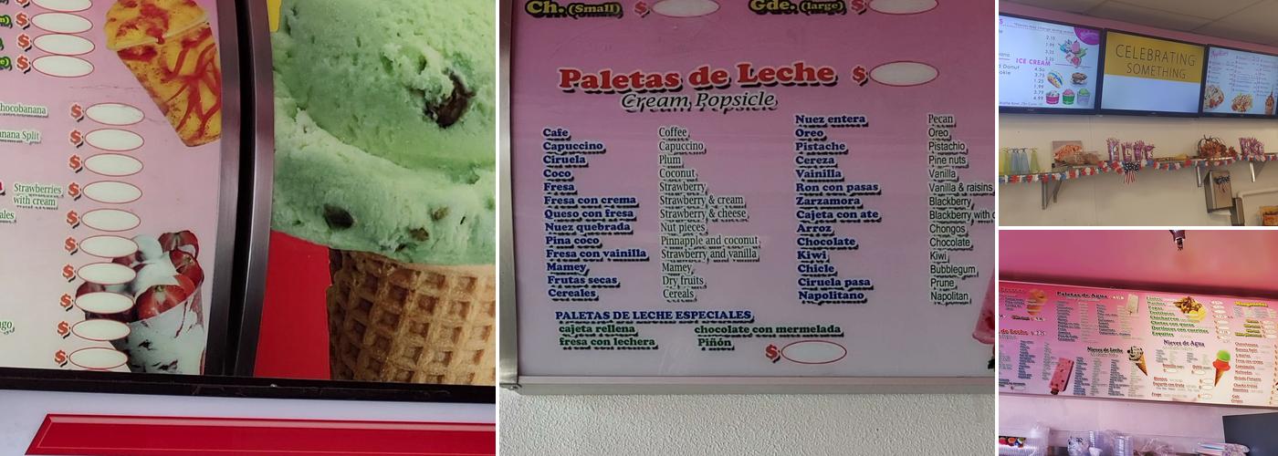 La Michoacana Ice Cream Parlor Menu