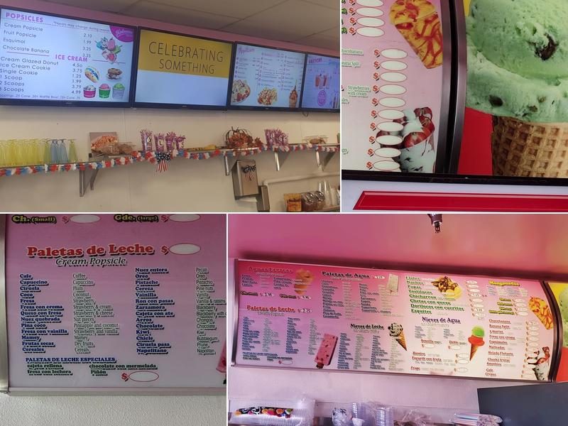 La Michoacana Ice Cream Parlor Menu