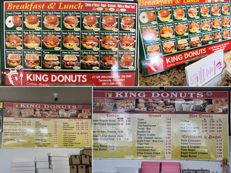 King Donuts Menu