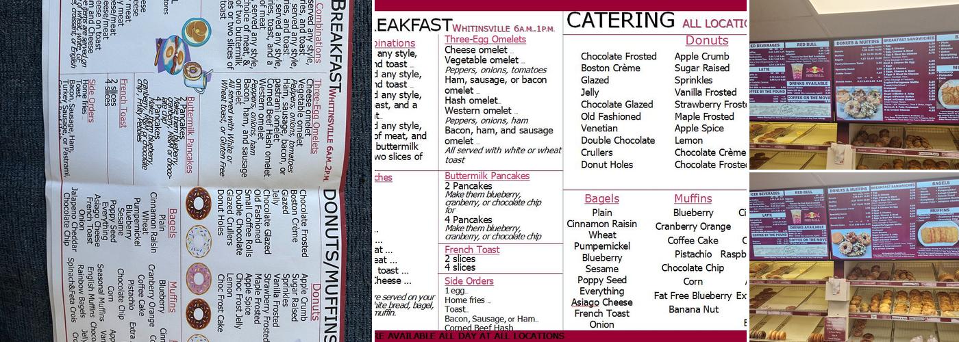 Jumbo Donuts Menu