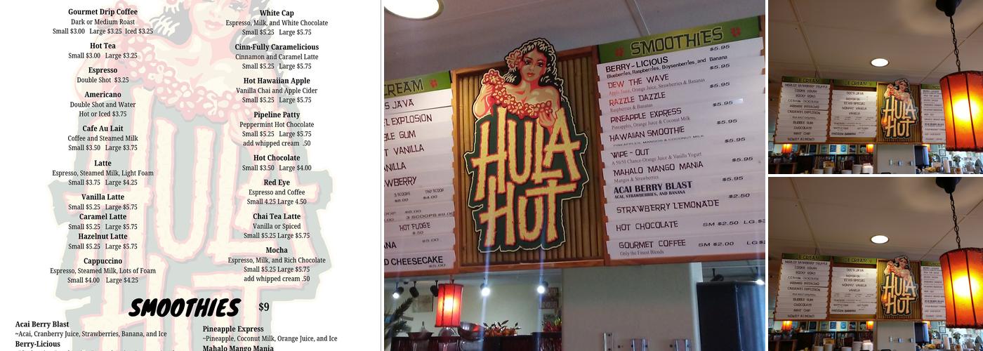Hula Hut Menu