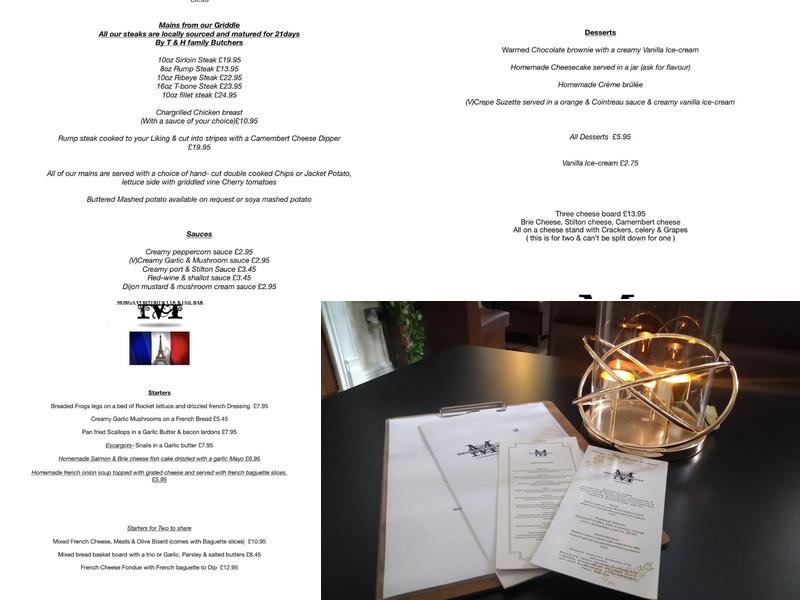 Morgans Bistro & Cocktail Bar Menu