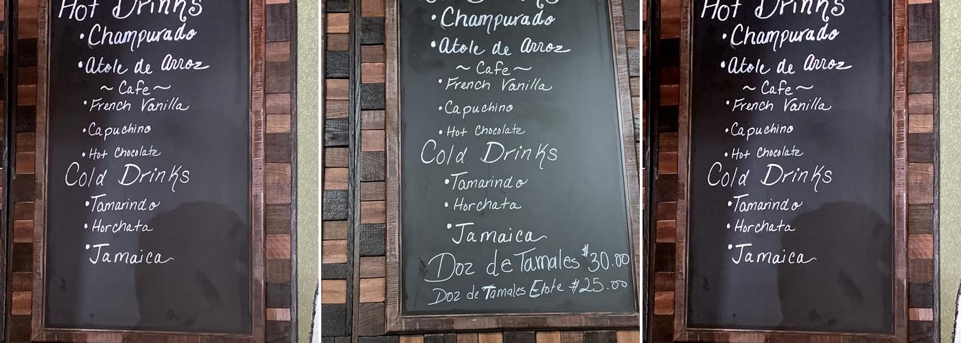 San Miguel Bakery Menu