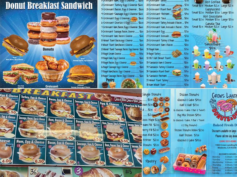 Crows Landing Donuts Menu