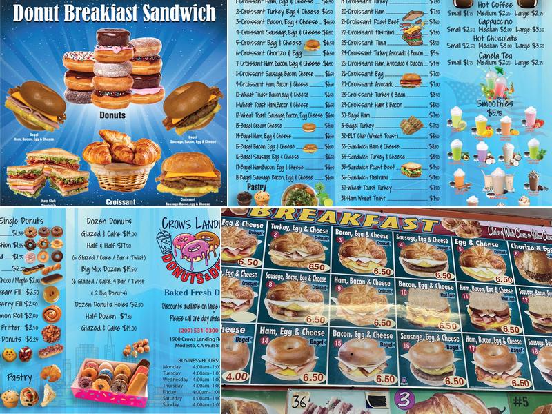 Crows Landing Donuts Menu