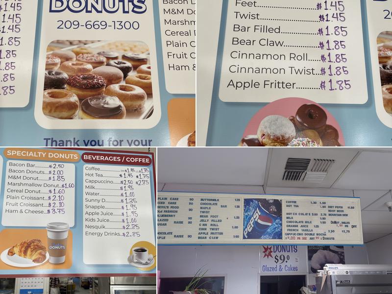Sunshine Donuts Menu