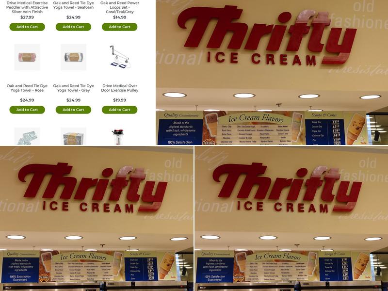 Thrifty Ice Cream Menu