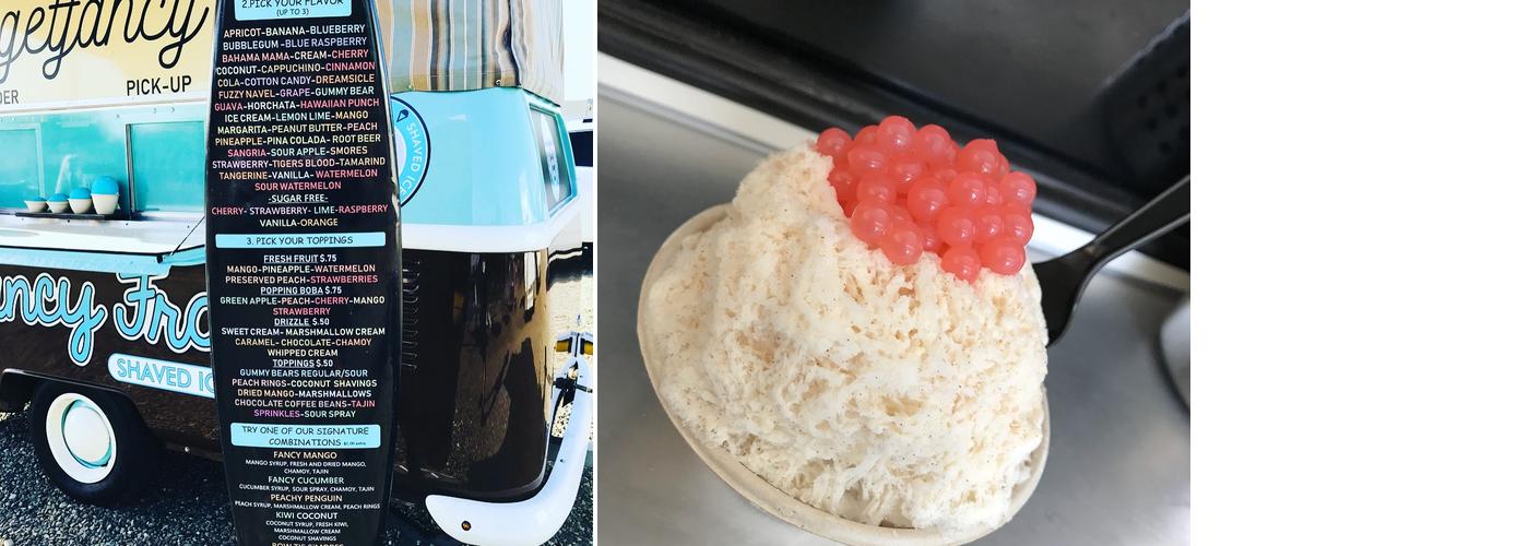 Fancy Frost Shaved Ice Co. Menu