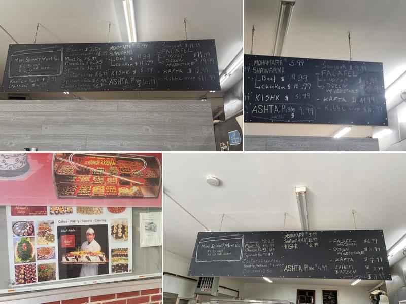 Michael's Bakery Menu