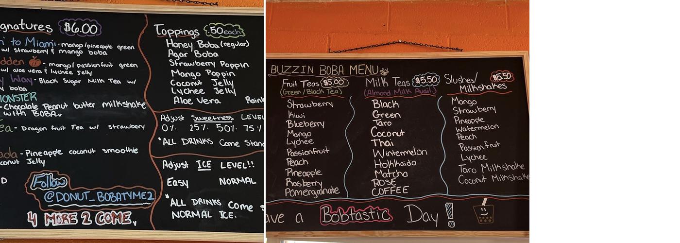 Donut Shack & Mini Bakery Menu