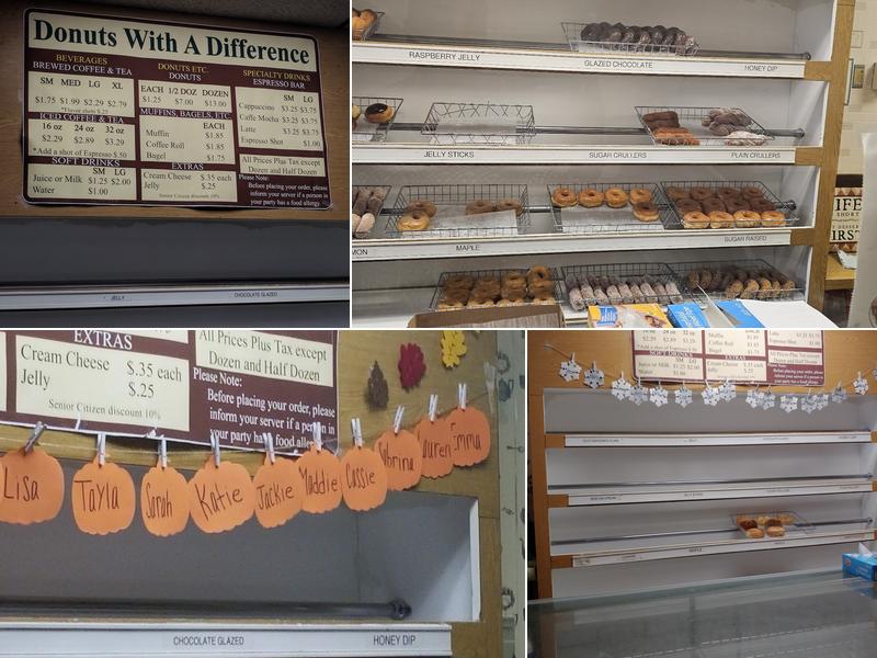 Donuts with a Difference Menu