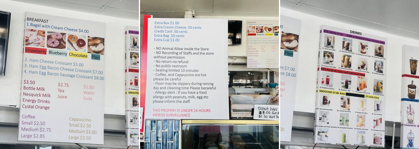 Manteca Donuts Menu