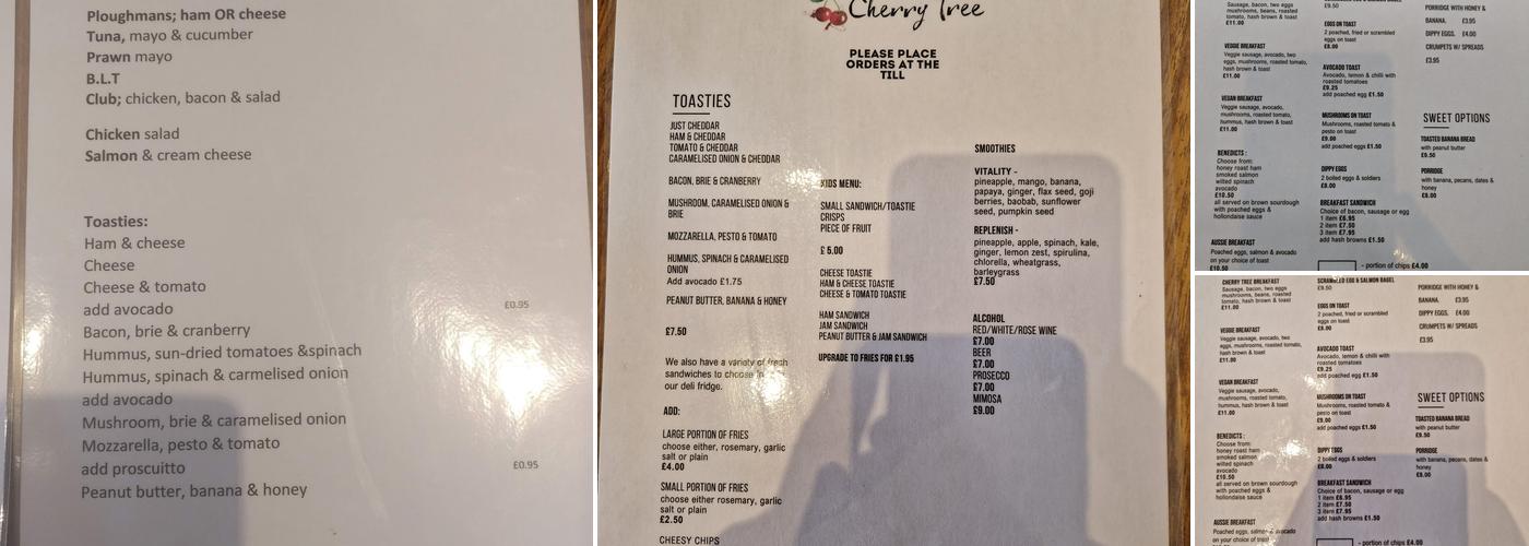 Cherry Tree Menu
