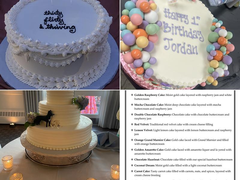 The Icing On The Cake Menu