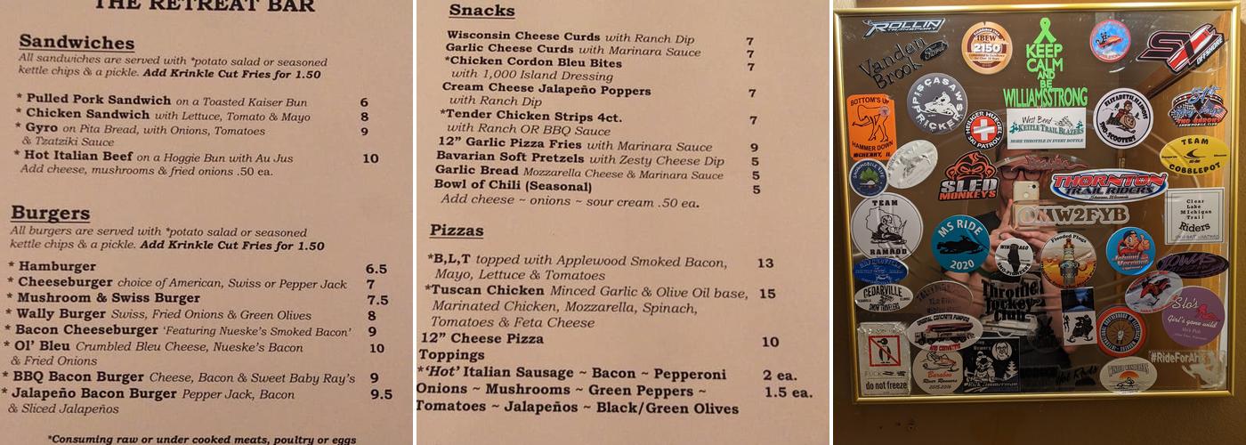 The Retreat Bar Menu