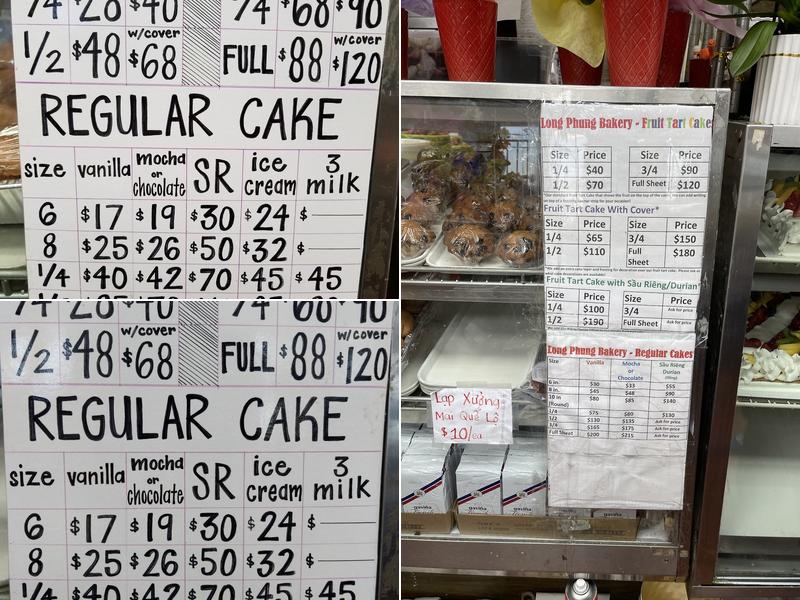 Long Phung Bakery Menu