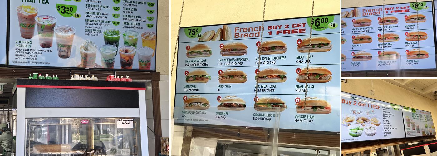 Banh Mi Che Cali Bakery Menu