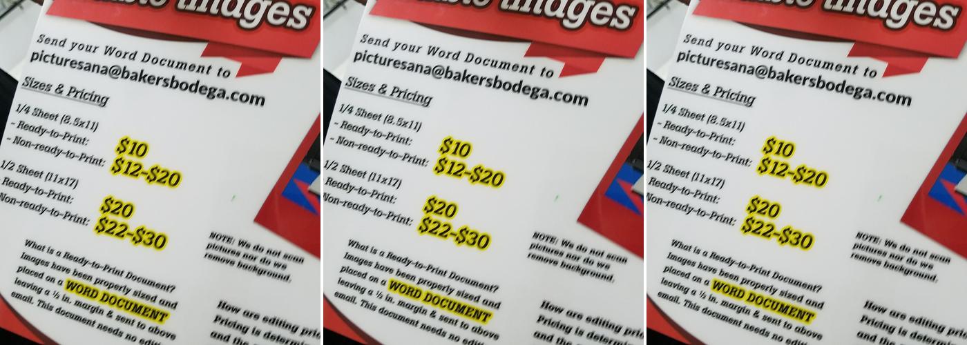 J K Bakery & Cookies Designs Menu