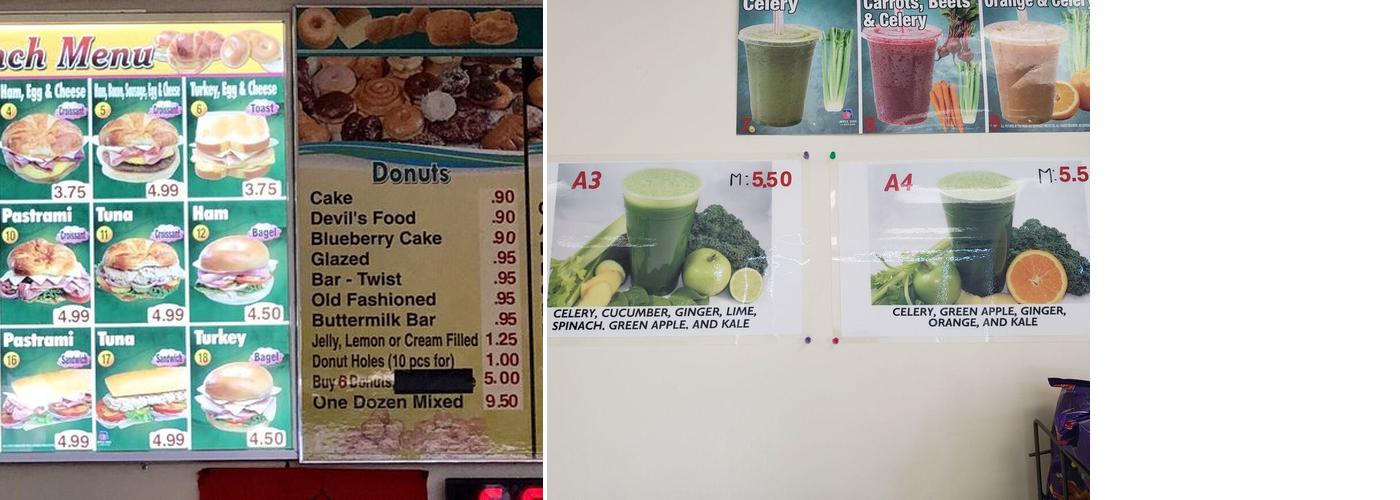 Gavin's Donuts Menu