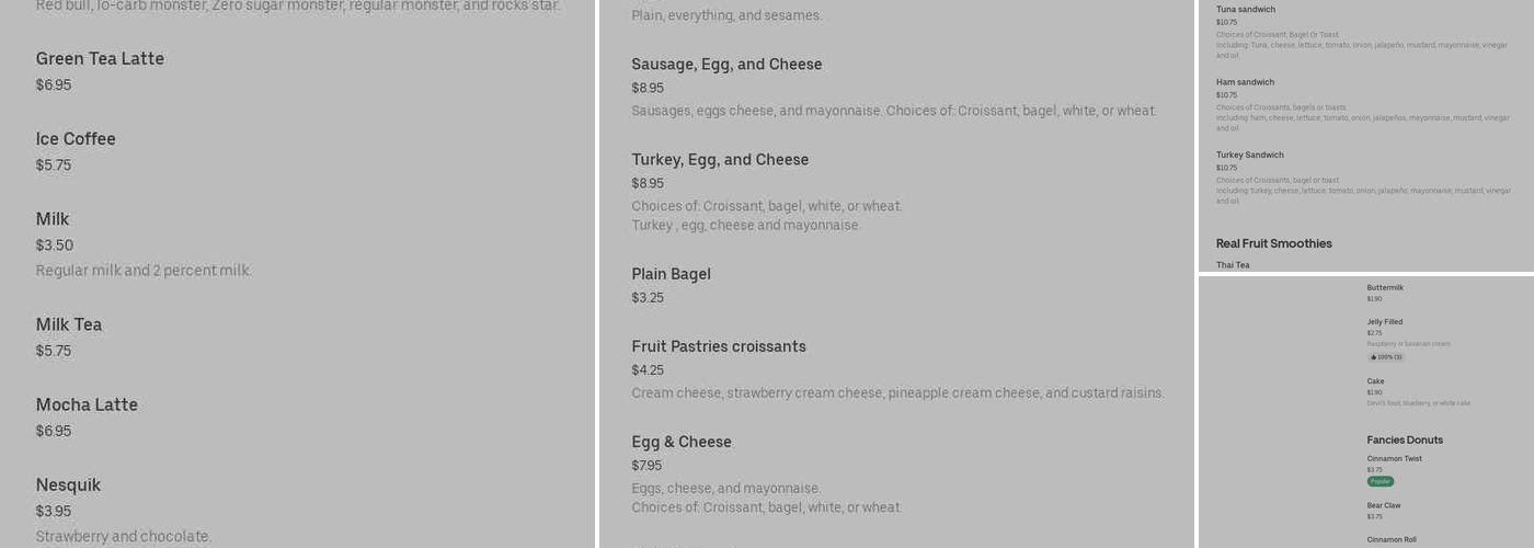 King’s Donuts Menu