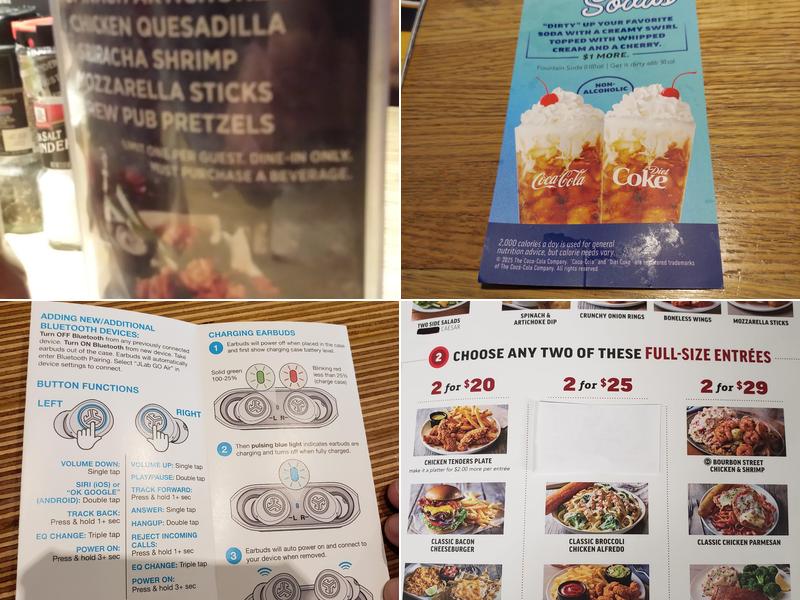Applebee's Grill + Bar Menu