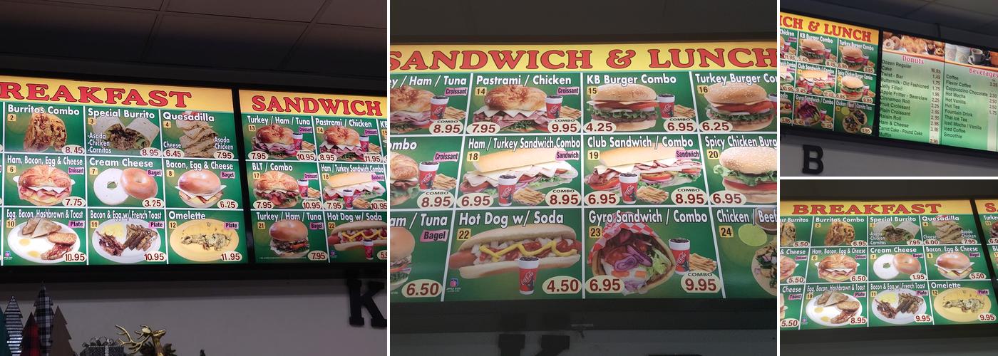 Kb Donuts and sandwiches Menu