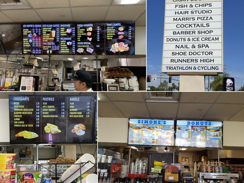 Simone's Donuts Menu