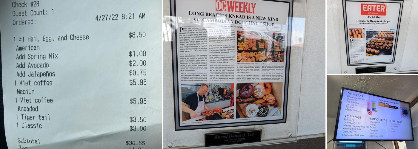 Knead Donuts & Tea Menu