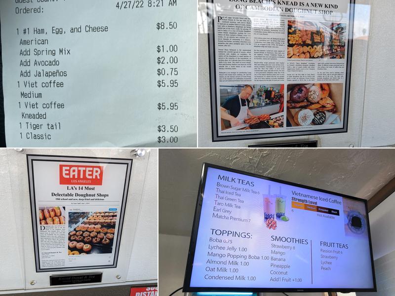 Knead Donuts & Tea Menu