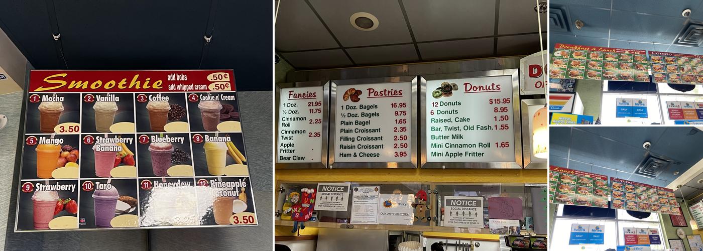 Circle Donuts Menu