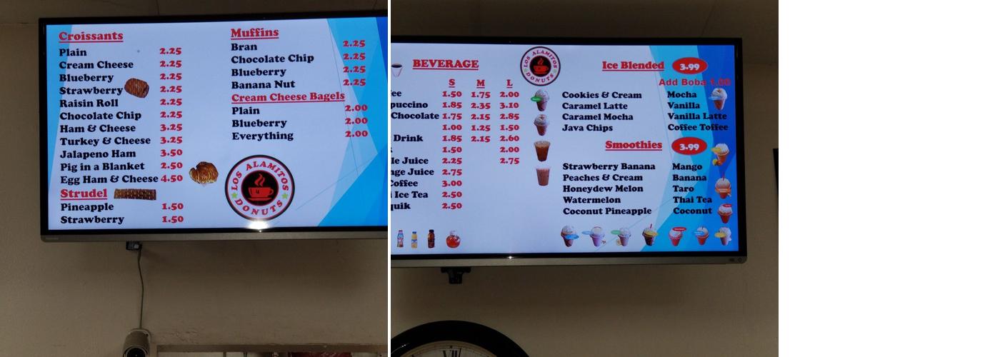 Los Alamitos Donuts Menu