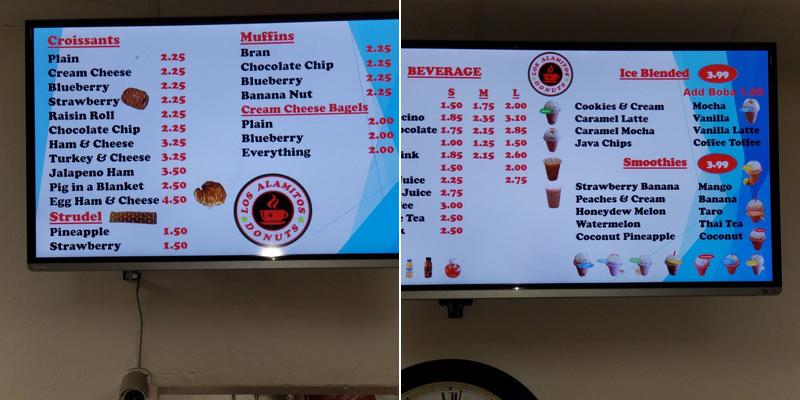 Los Alamitos Donuts Menu