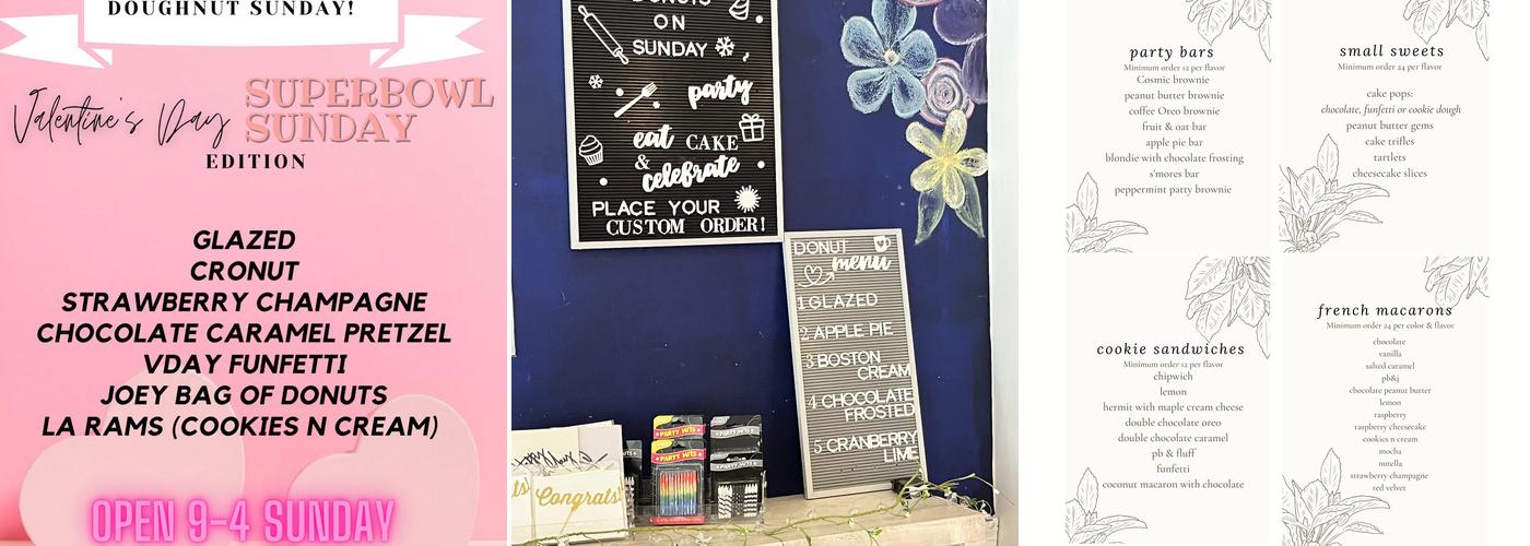 Guilty Bakery Menu