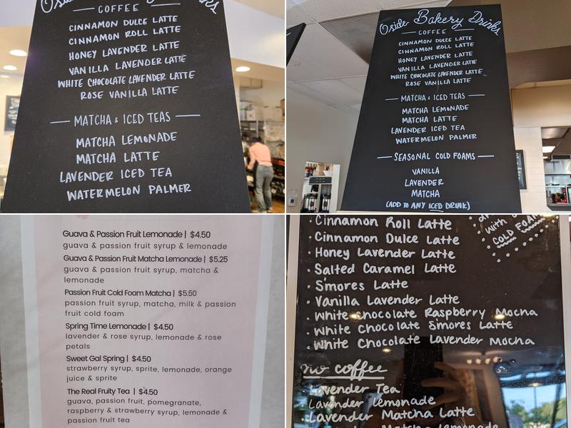 O'side Bakery Menu