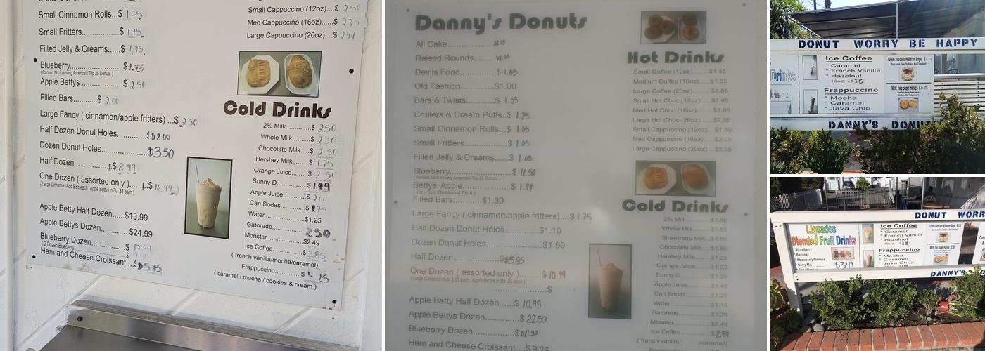 Danny's Donuts Menu