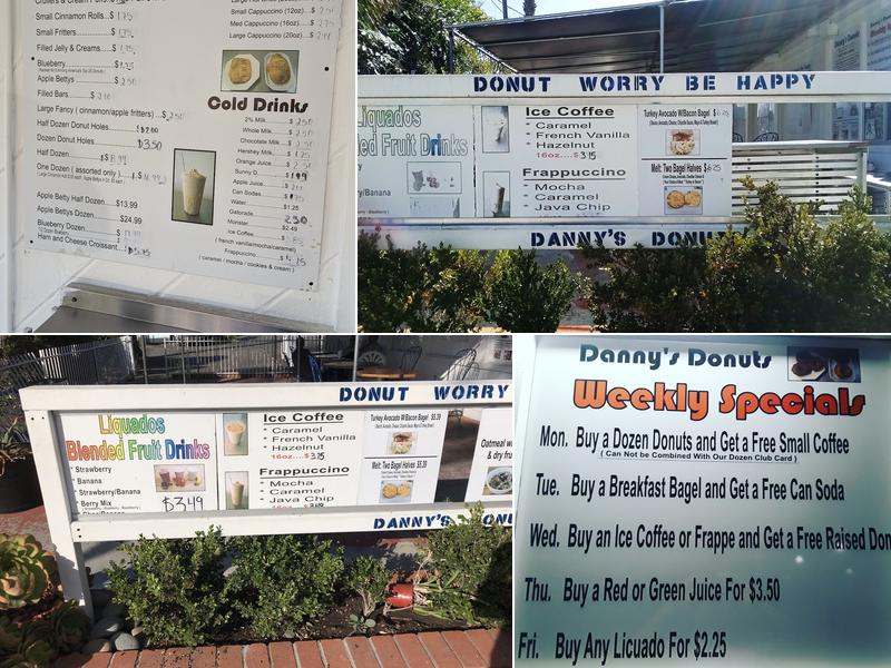 Danny's Donuts Menu