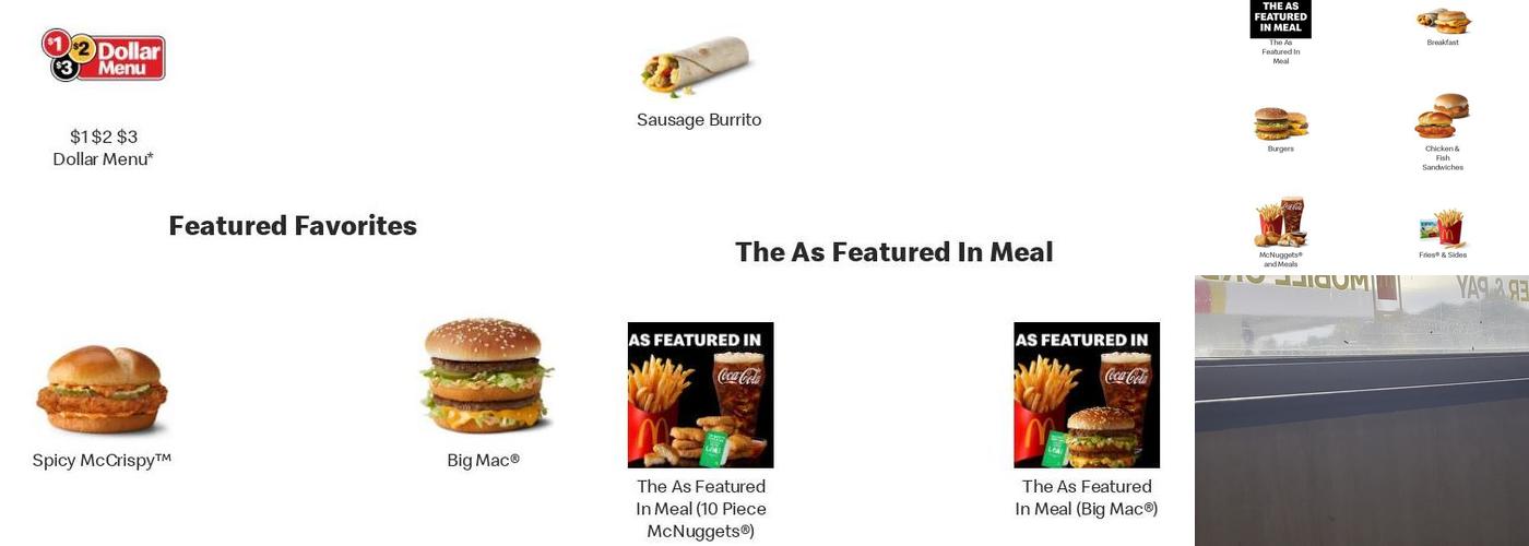 McDonald's Menu
