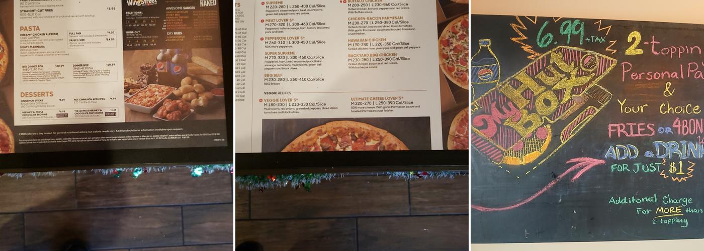 Pizza Hut Menu