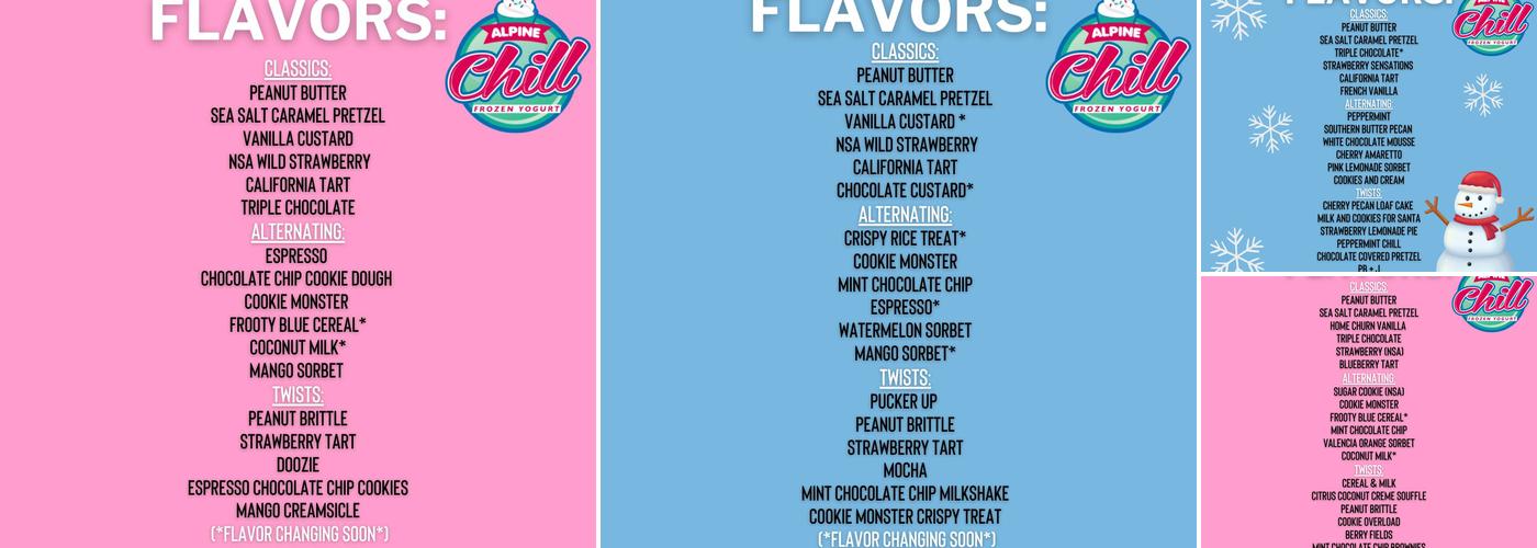Alpine Chill Menu