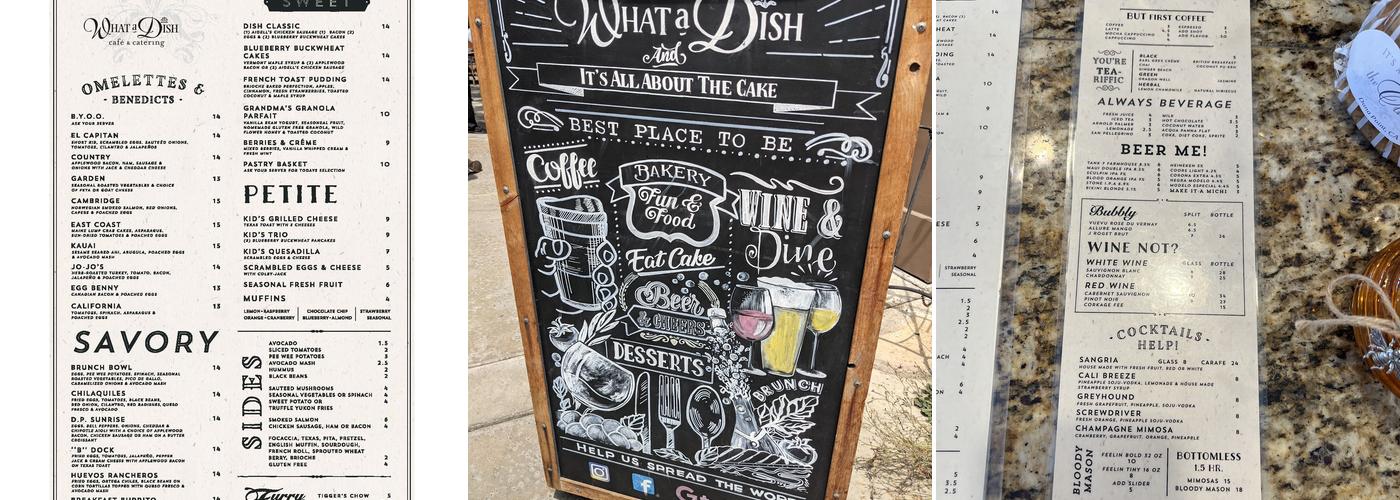 It's All About The Cake Menu