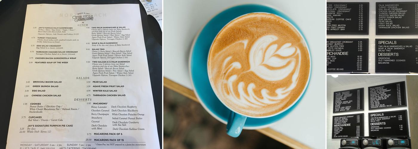 Ellie's Table at The Egan House Menu