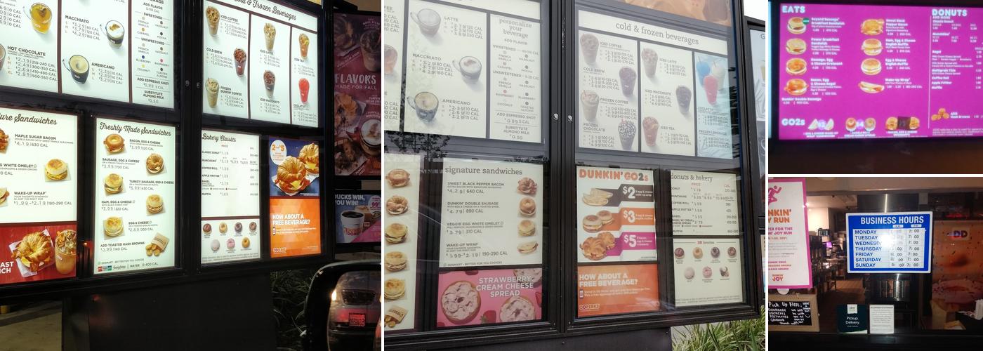 Dunkin' Menu