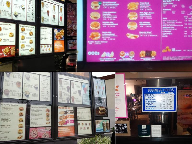 Dunkin' Menu
