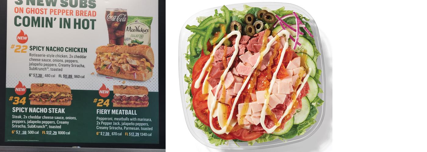 Subway Menu