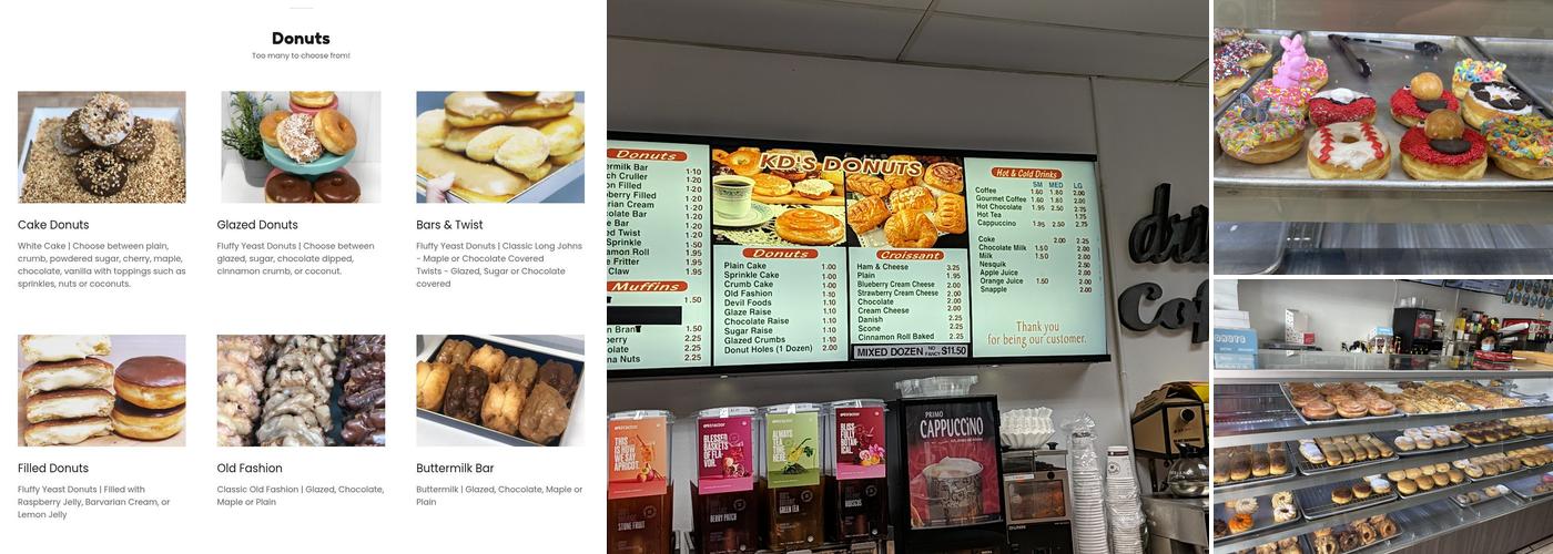 KD's Donuts Menu