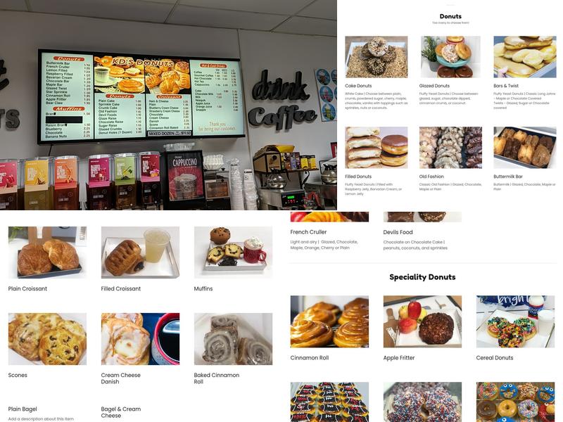 KD's Donuts Menu